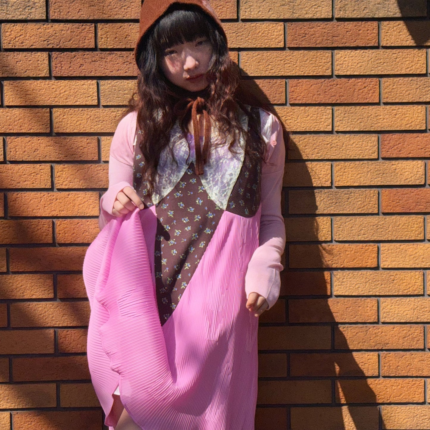 PAM'S CARDIGAN / PINK / クロップカーディガン