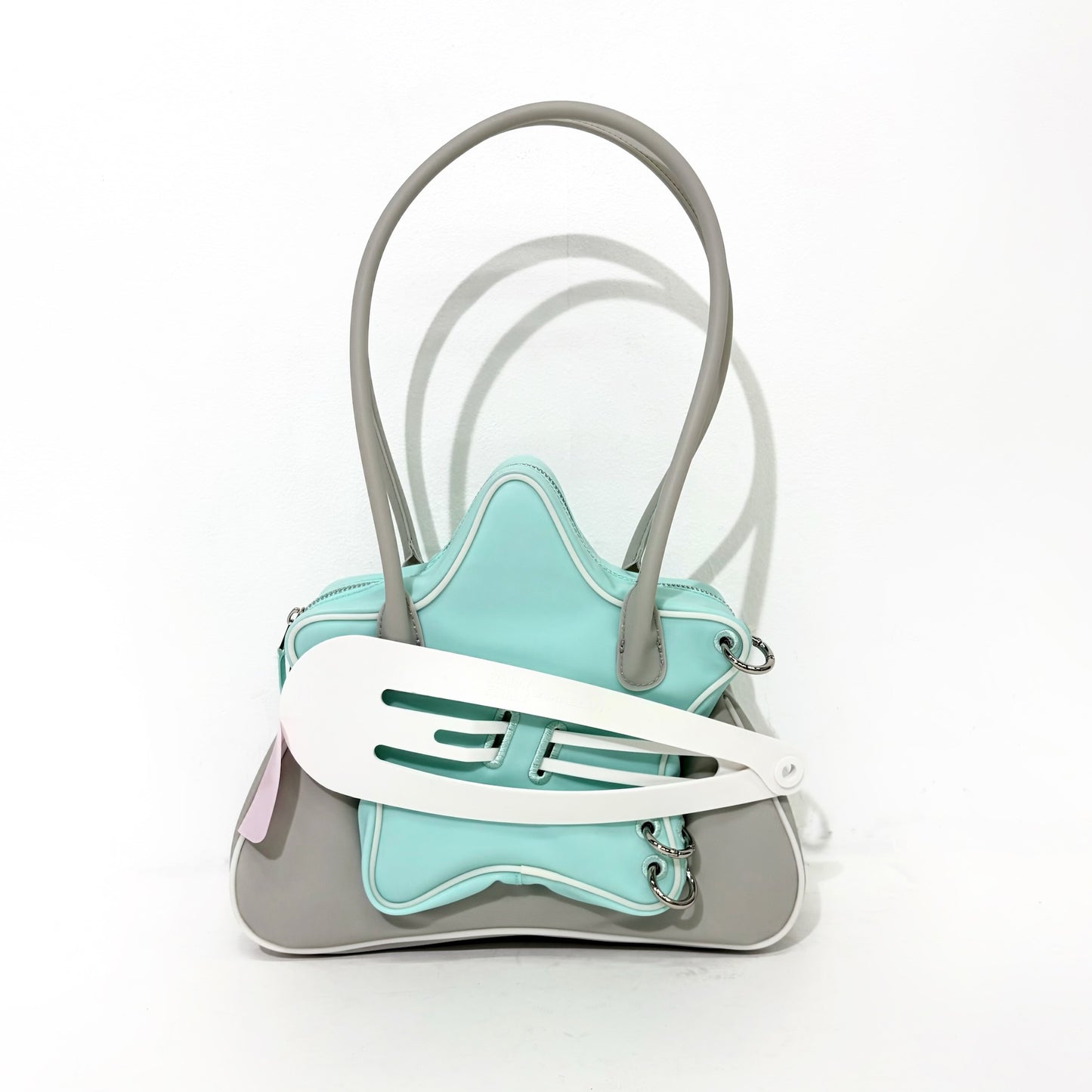 Star hair clip shoulder bag / Grey Mint / スターヘアクリップバッグ