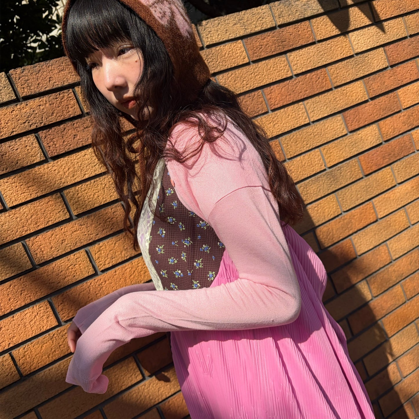 PAM'S CARDIGAN / PINK / クロップカーディガン