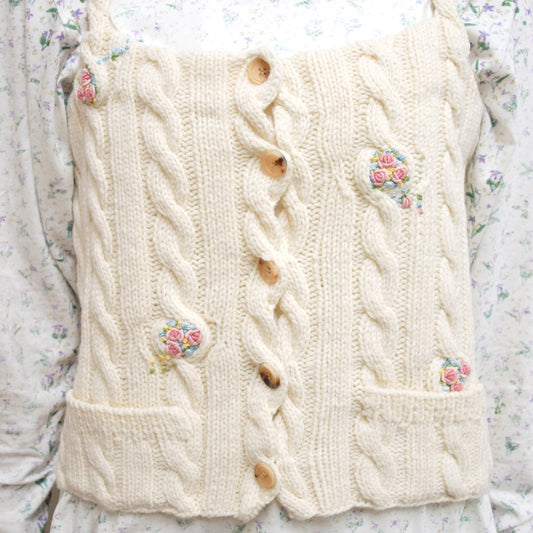 blooming cable camisole / white / ブルーミングケーブルキャミソール