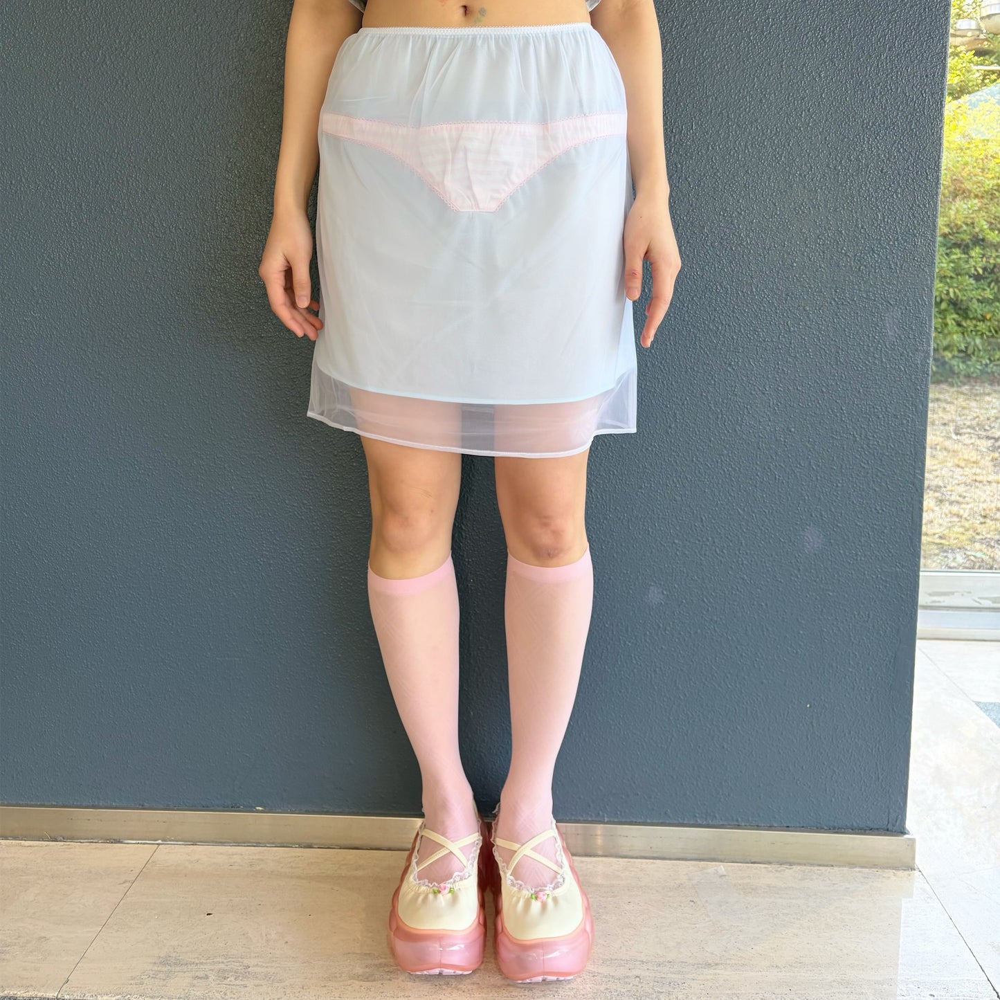 SEE THROUGH SKIRT / BLUE / シースルースカート