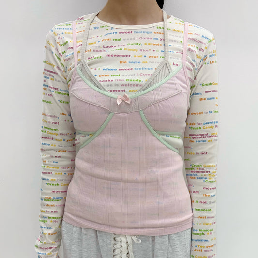 [fa.er.ie] petite chambre camisole / pink / カッティングキャミソール