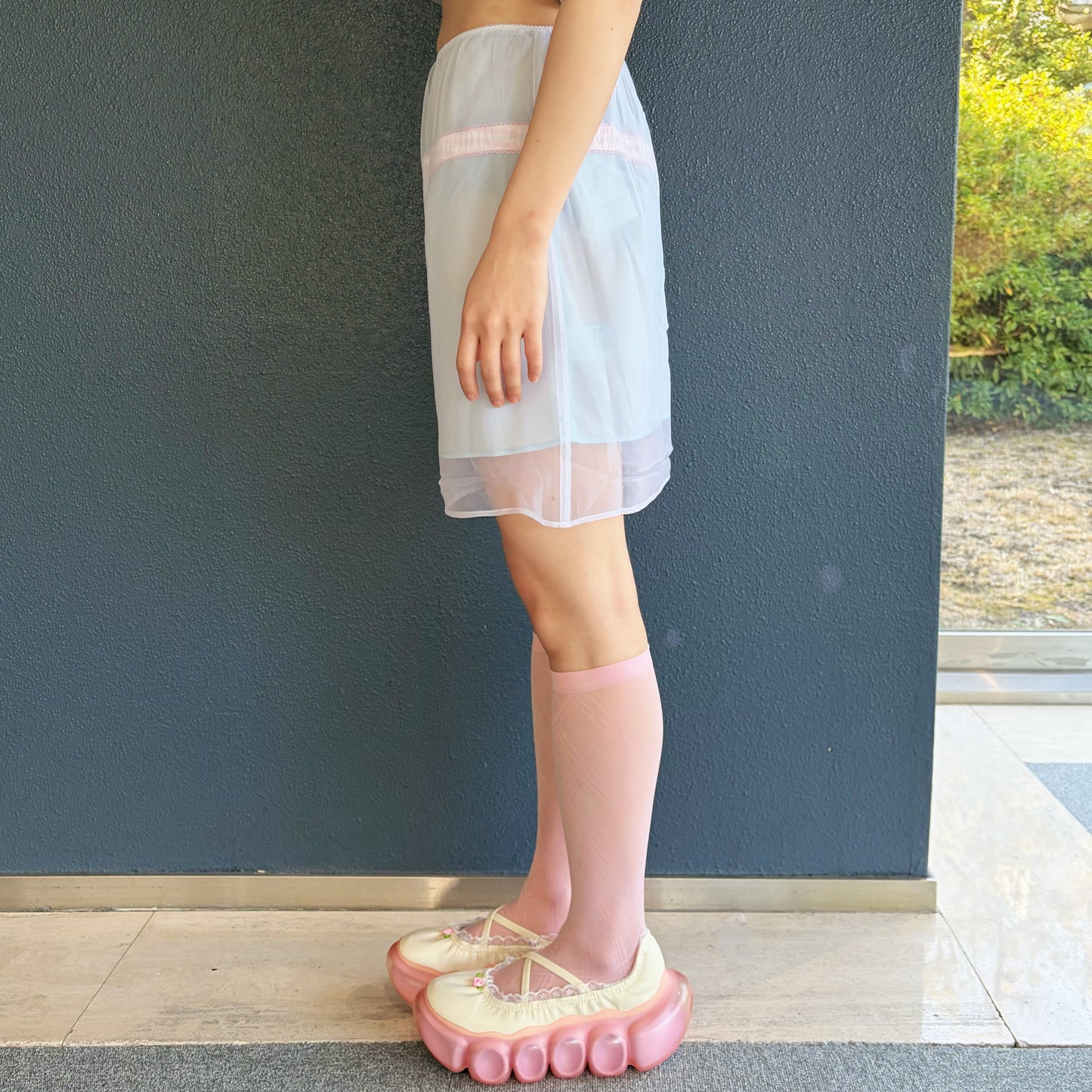 SEE THROUGH SKIRT / BLUE / シースルースカート