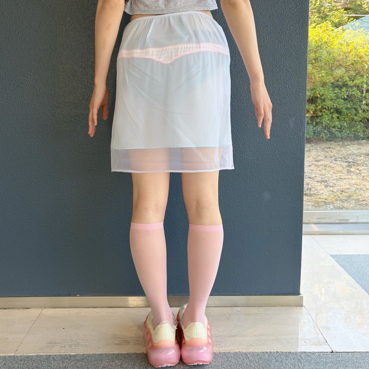 SEE THROUGH SKIRT / BLUE / シースルースカート
