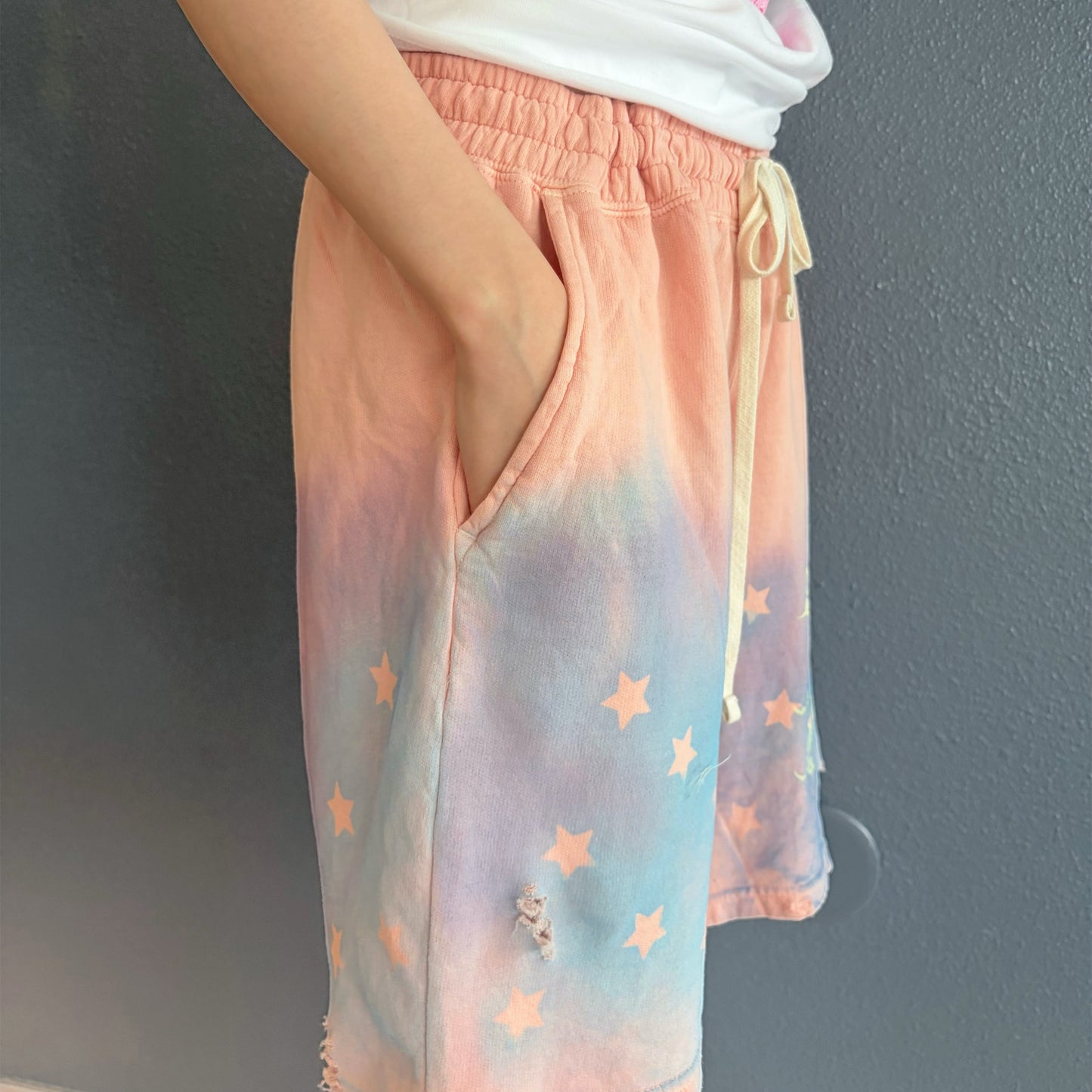Paint half pants / PINK B / ペイントハーフパンツ