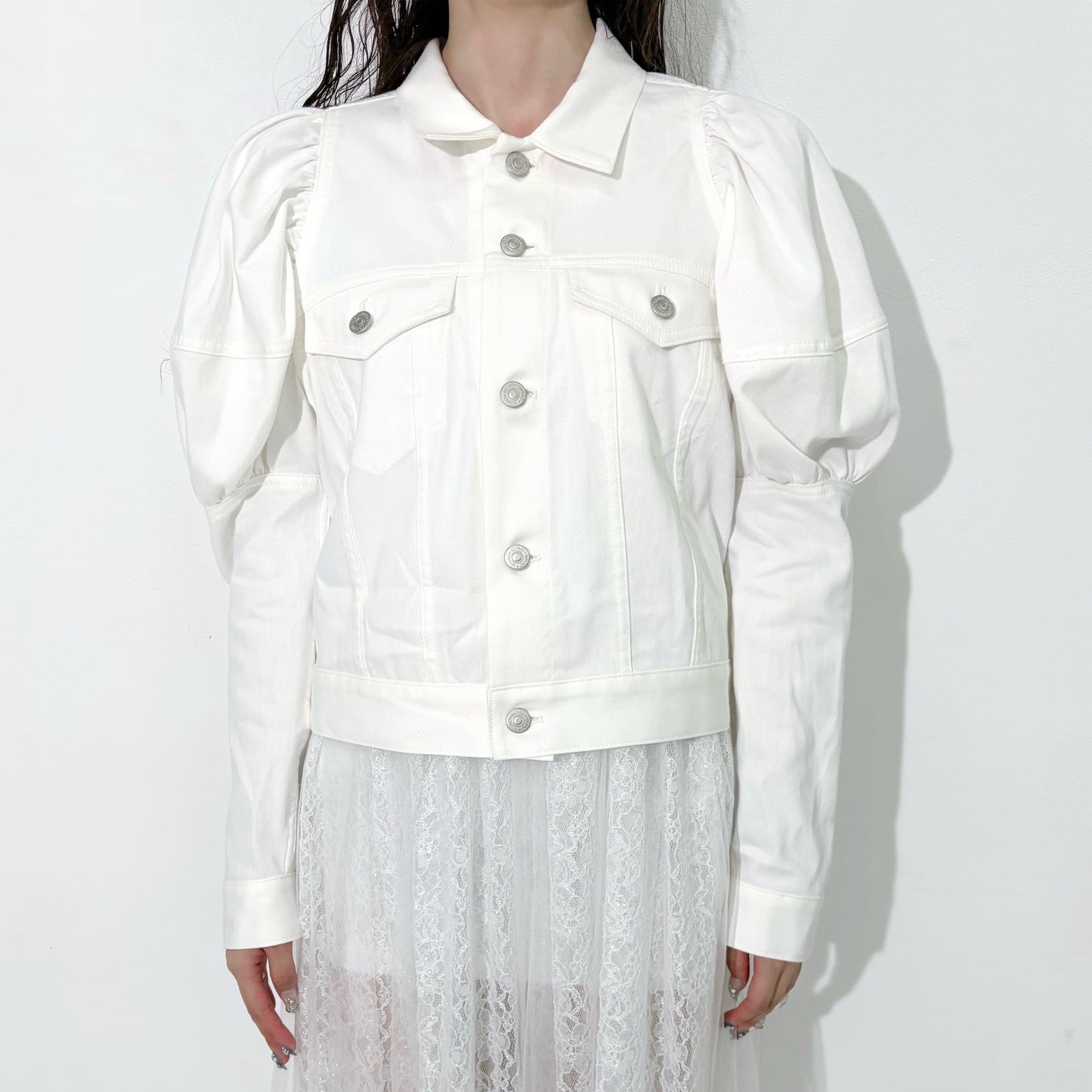 Puff sleeve jacket / White / パフスリーブジャケット