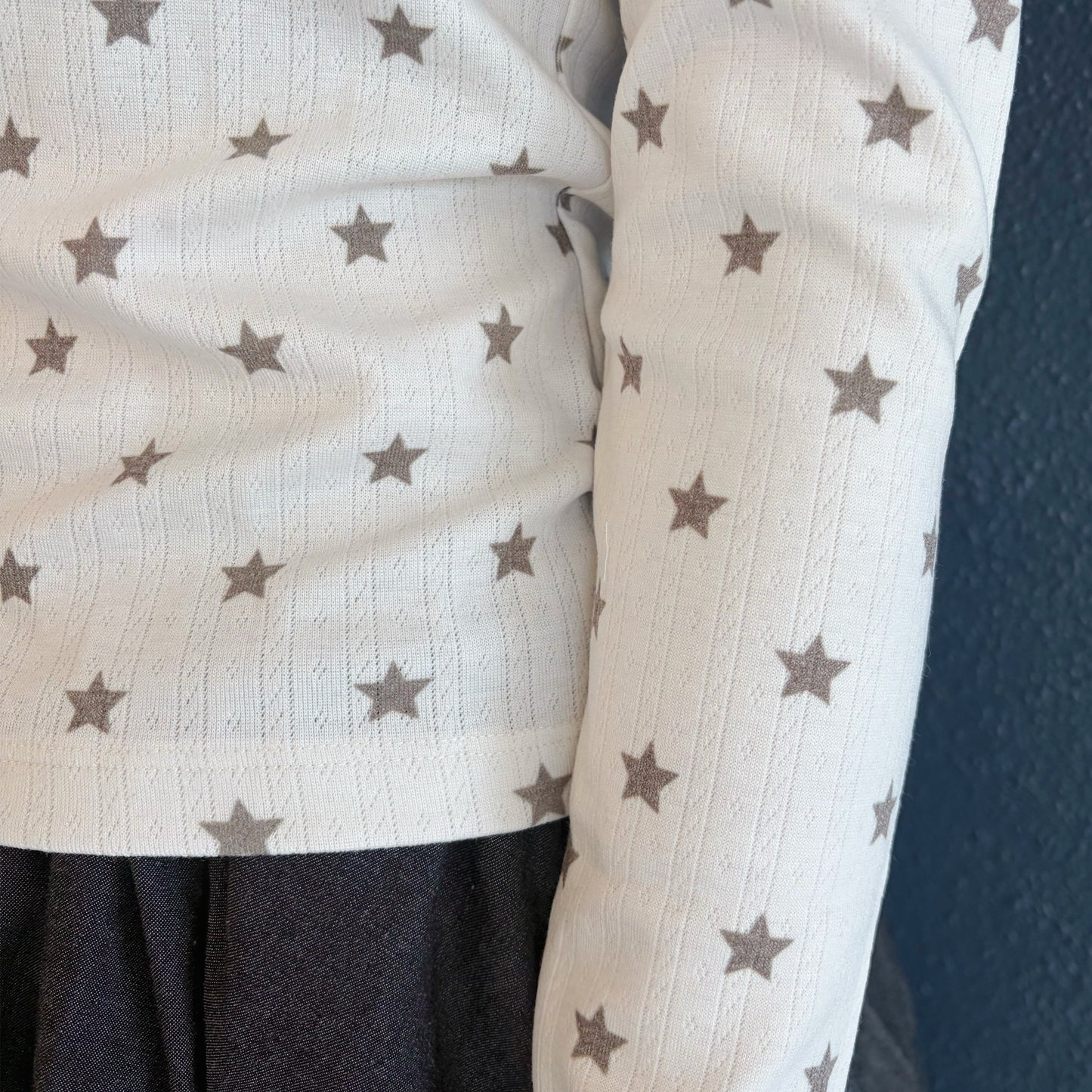 [F.E.E.S] star eyelet turtleneck / cream / スタータートルネックトップ