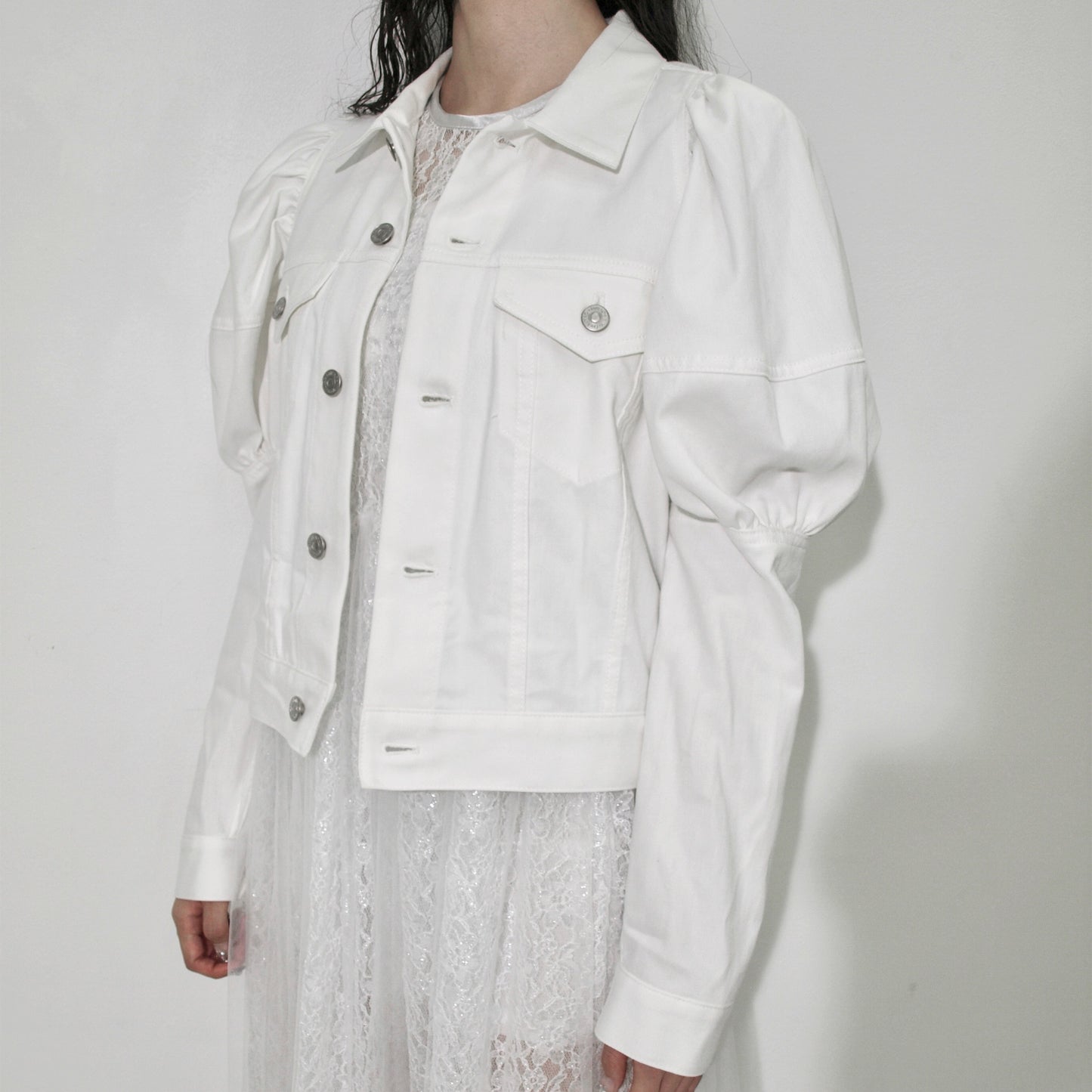 Puff sleeve jacket / White / パフスリーブジャケット