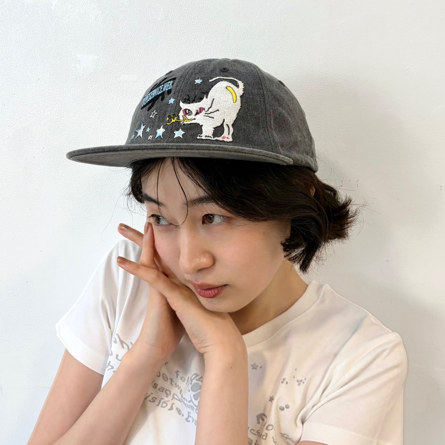 Bubble Cat Cap / Charcoal / 刺?キャップ