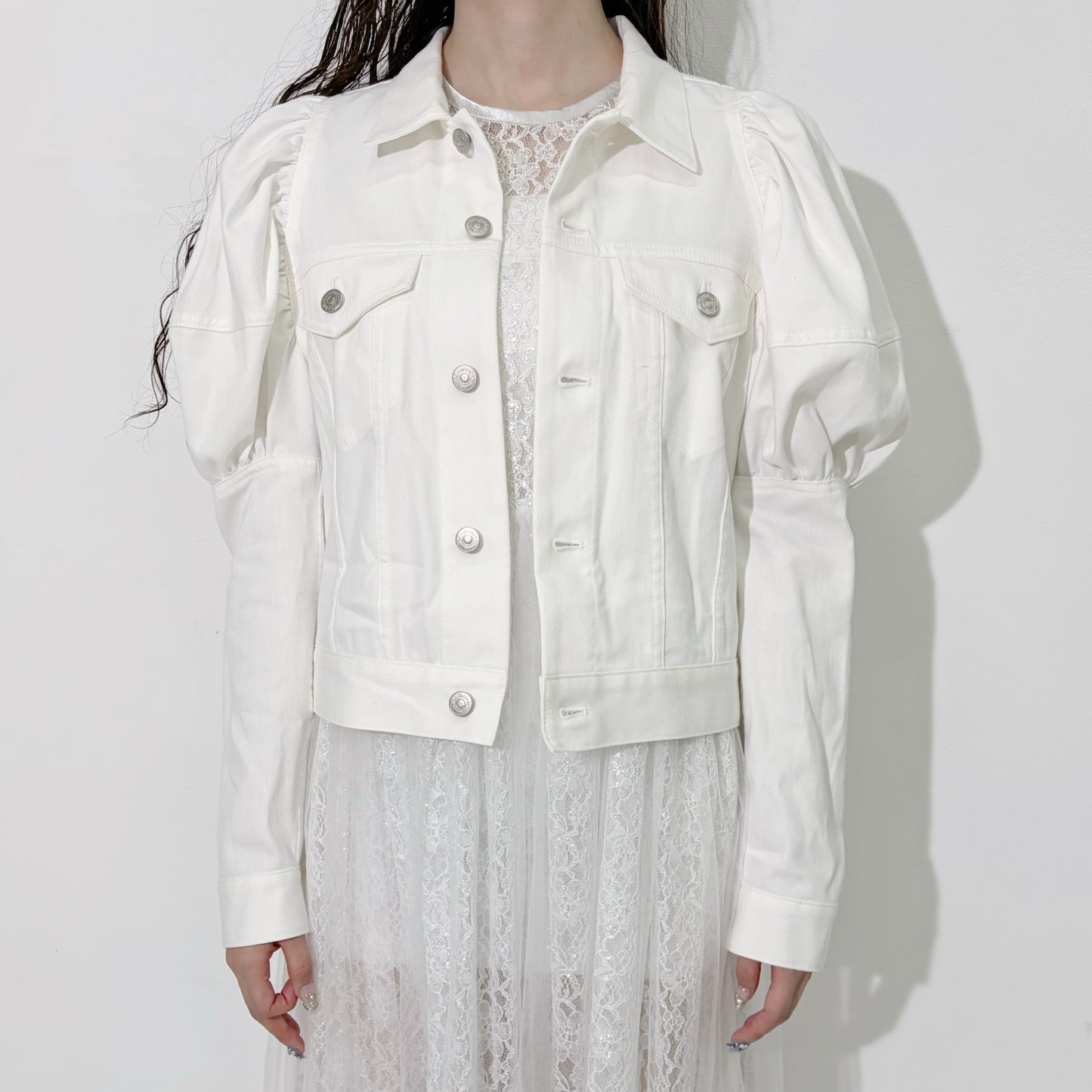Puff sleeve jacket / White / パフスリーブジャケット