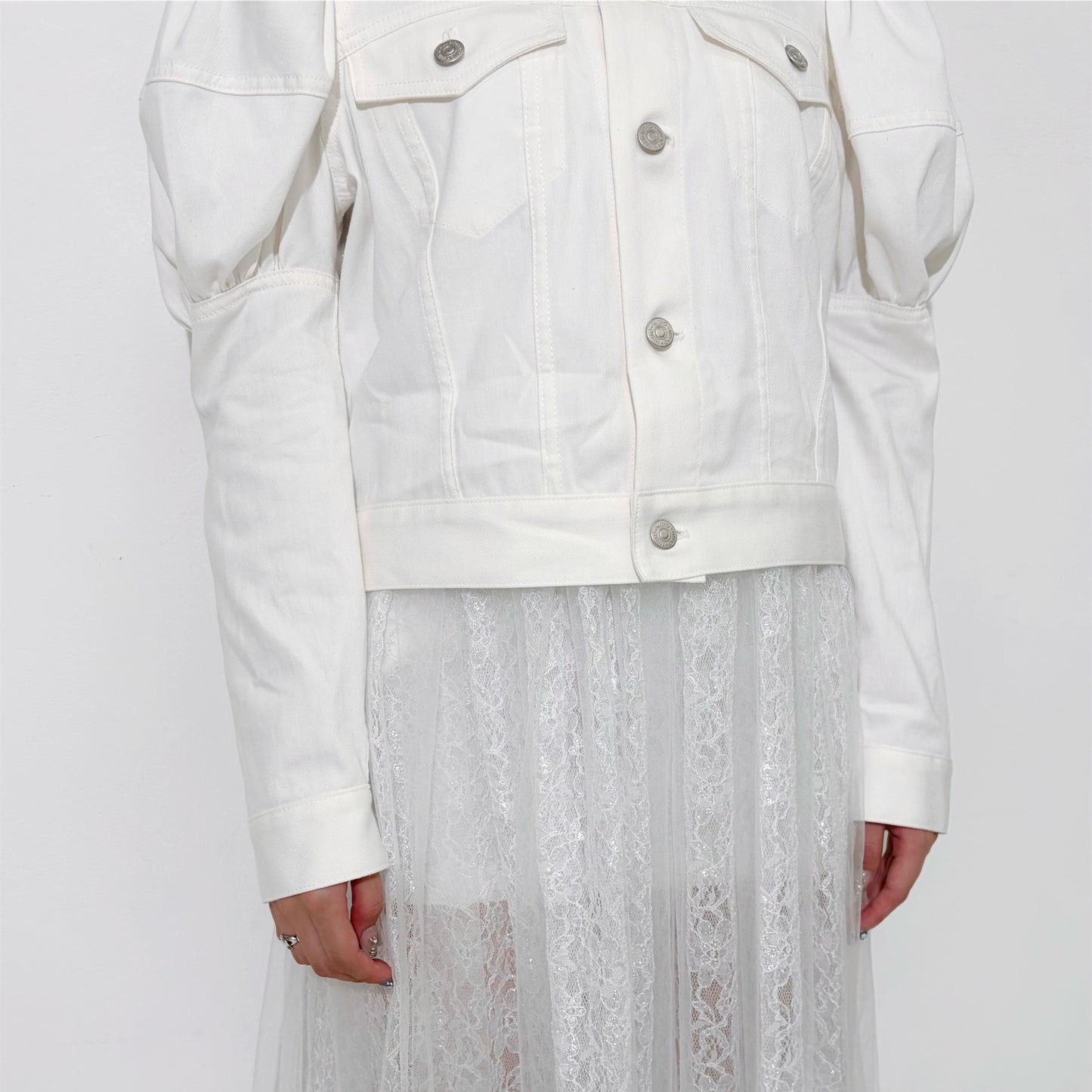 Puff sleeve jacket / White / パフスリーブジャケット