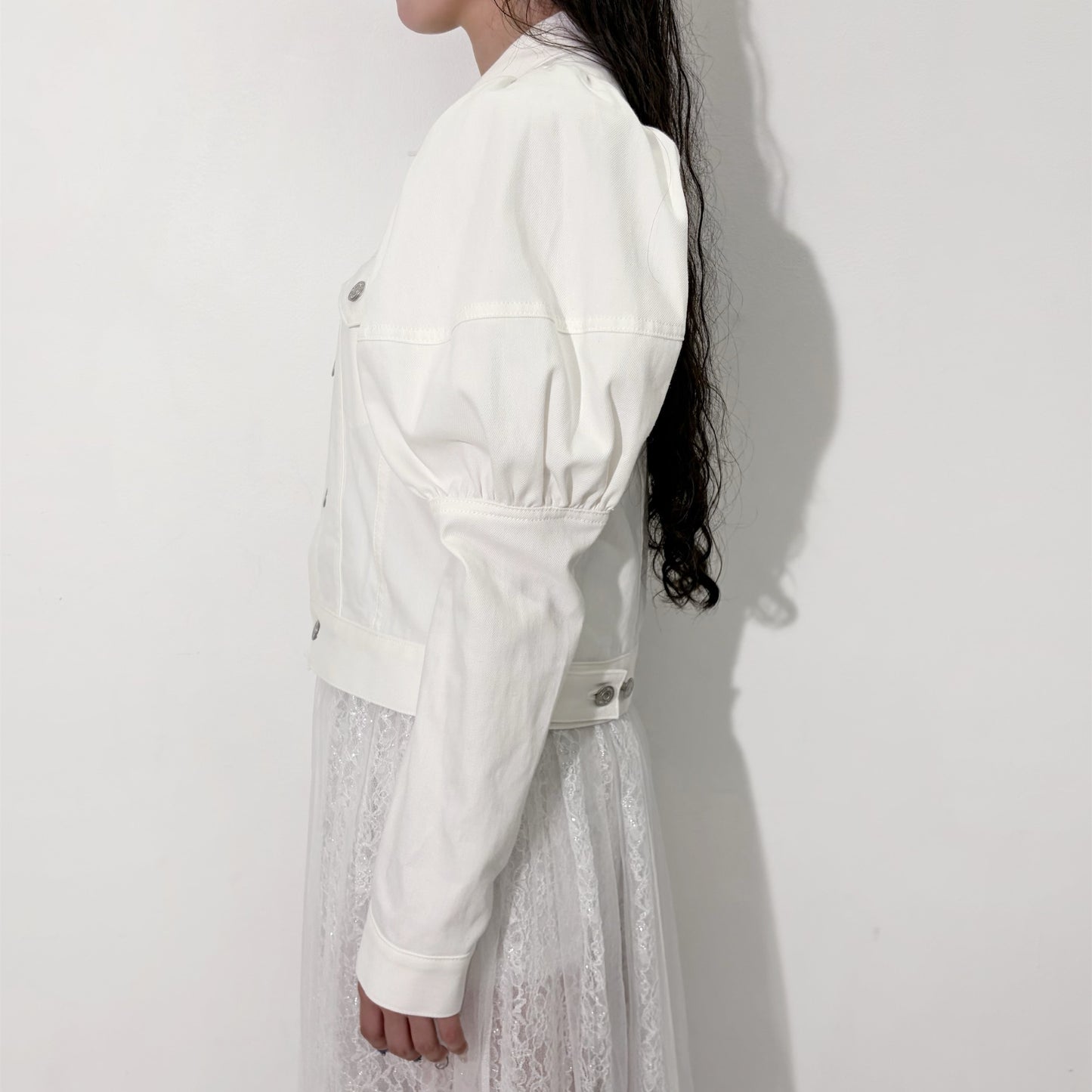 Puff sleeve jacket / White / パフスリーブジャケット