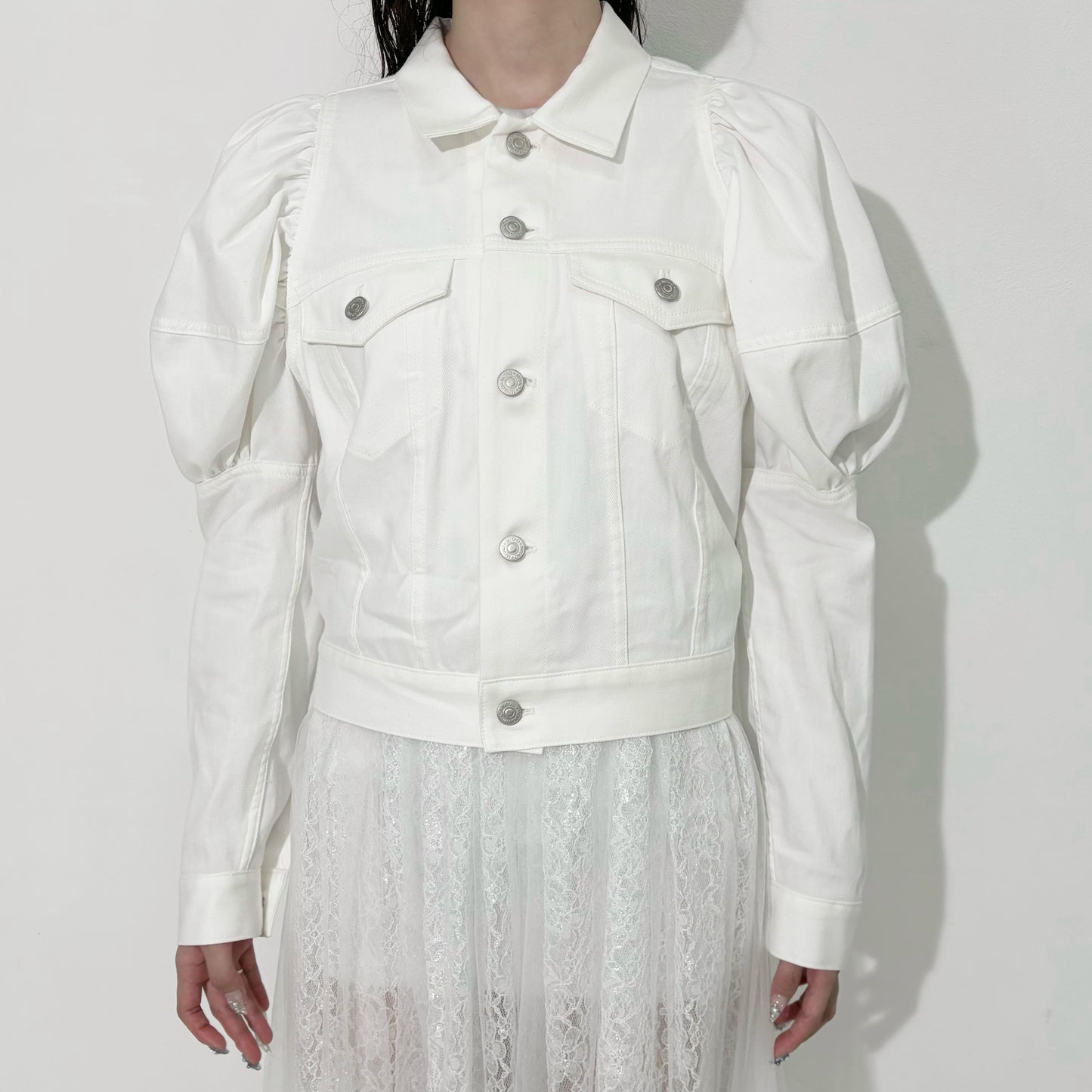 Puff sleeve jacket / White / パフスリーブジャケット