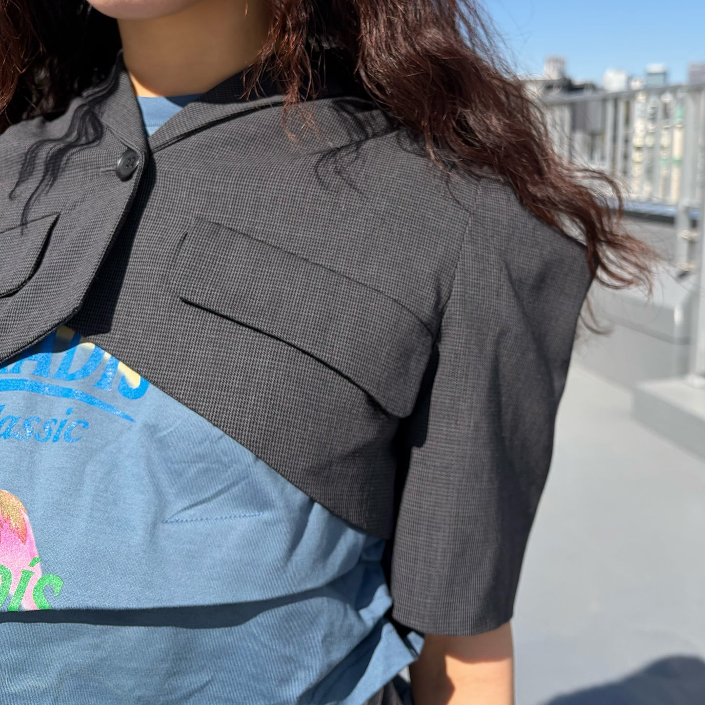 THE OFFICE JACKET / GRAY / ショート丈ジャケット