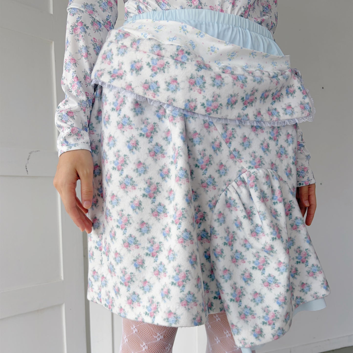 COMFY SKIRT / WHITE / レイヤードスカート