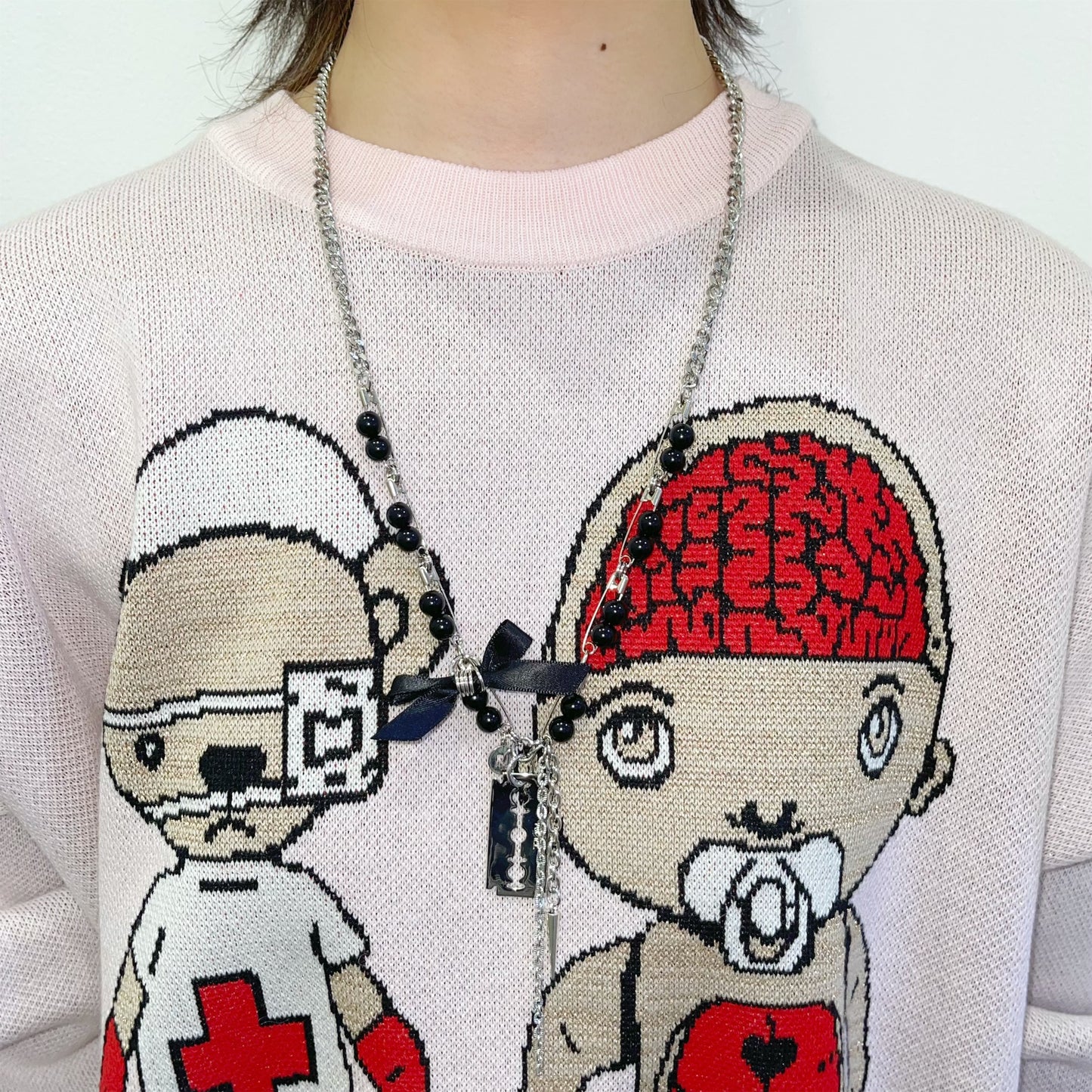 KIDILL × REVERIE RAZOR PUNK NECKLACE / BLACK / ネックレス