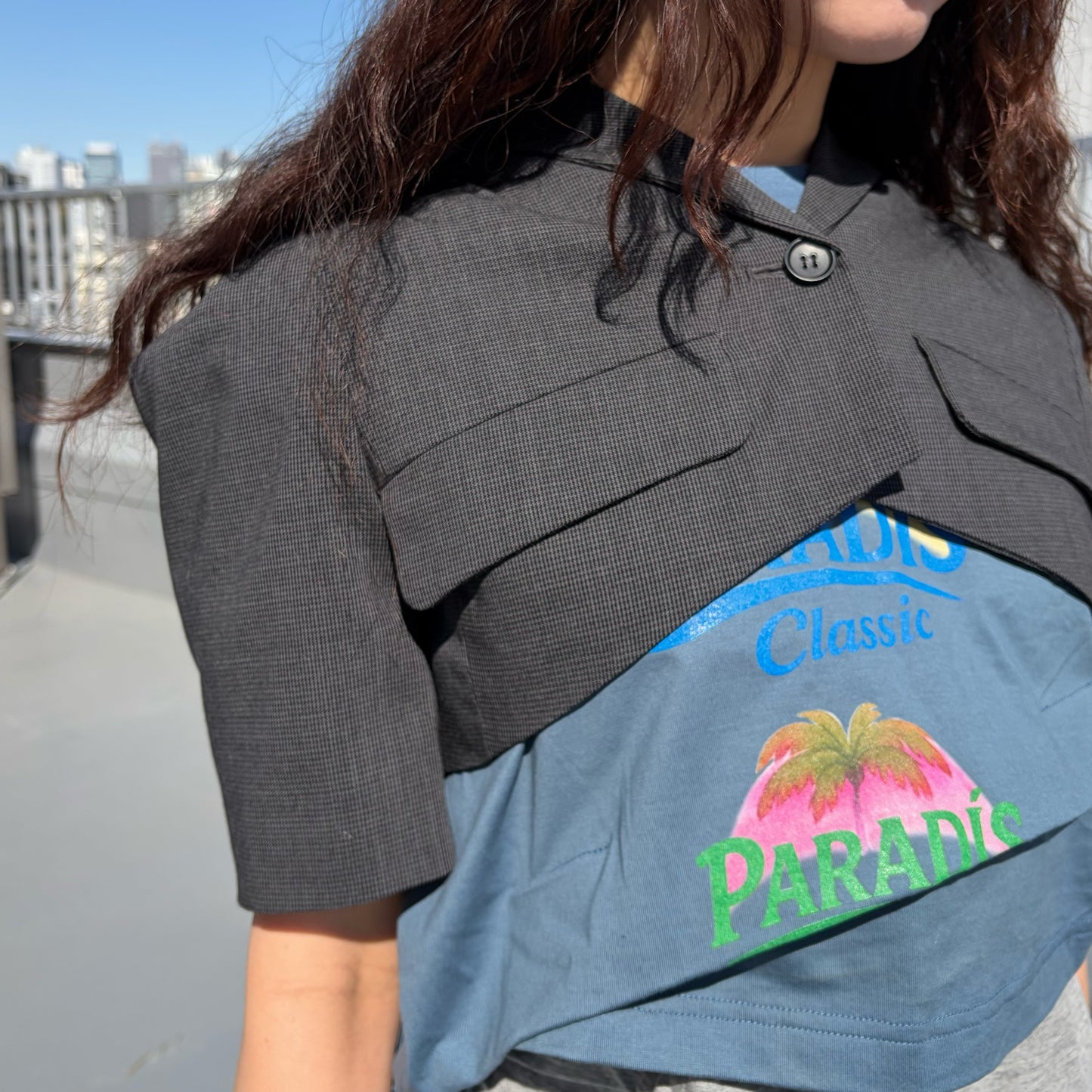 THE OFFICE JACKET / GRAY / ショート丈ジャケット