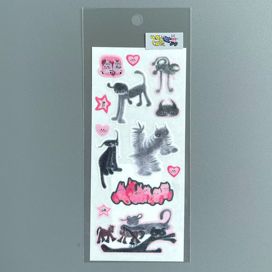 【uou_cute】Sticker cat / ステッカー