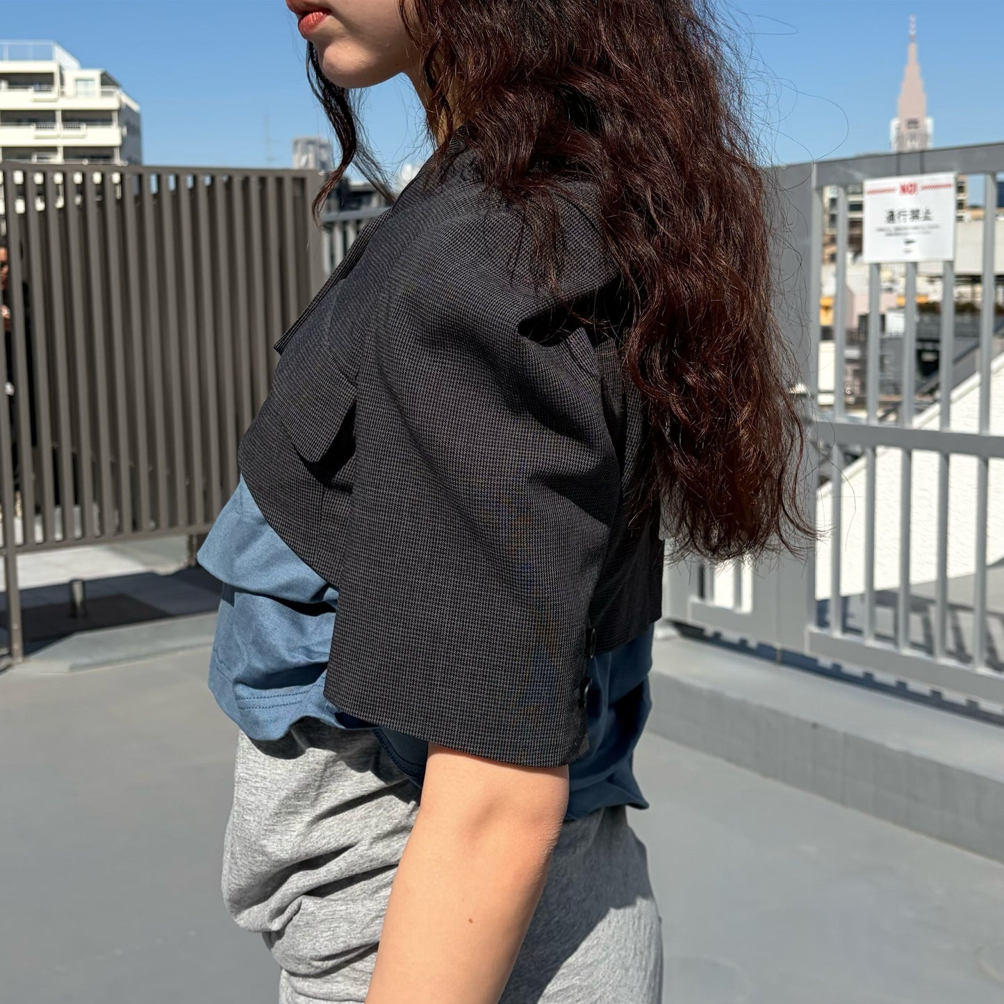 THE OFFICE JACKET / GRAY / ショート丈ジャケット