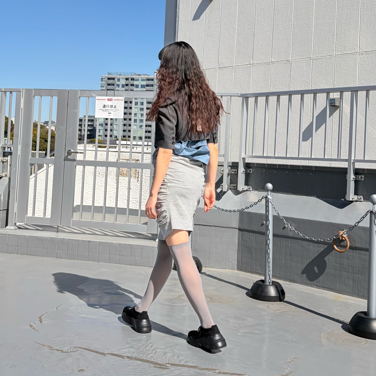 THE OFFICE JACKET / GRAY / ショート丈ジャケット