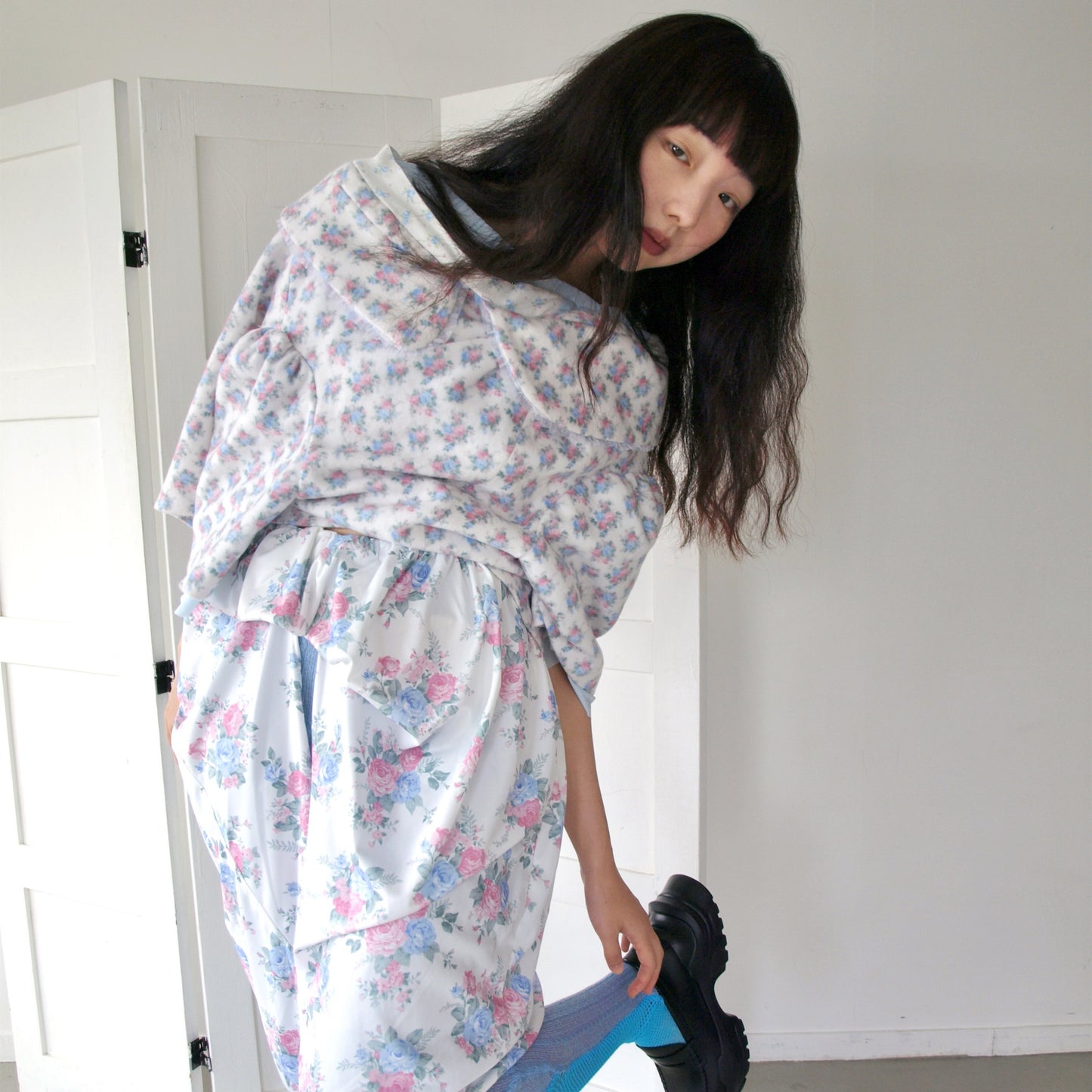 COMFY SKIRT / WHITE / レイヤードスカート