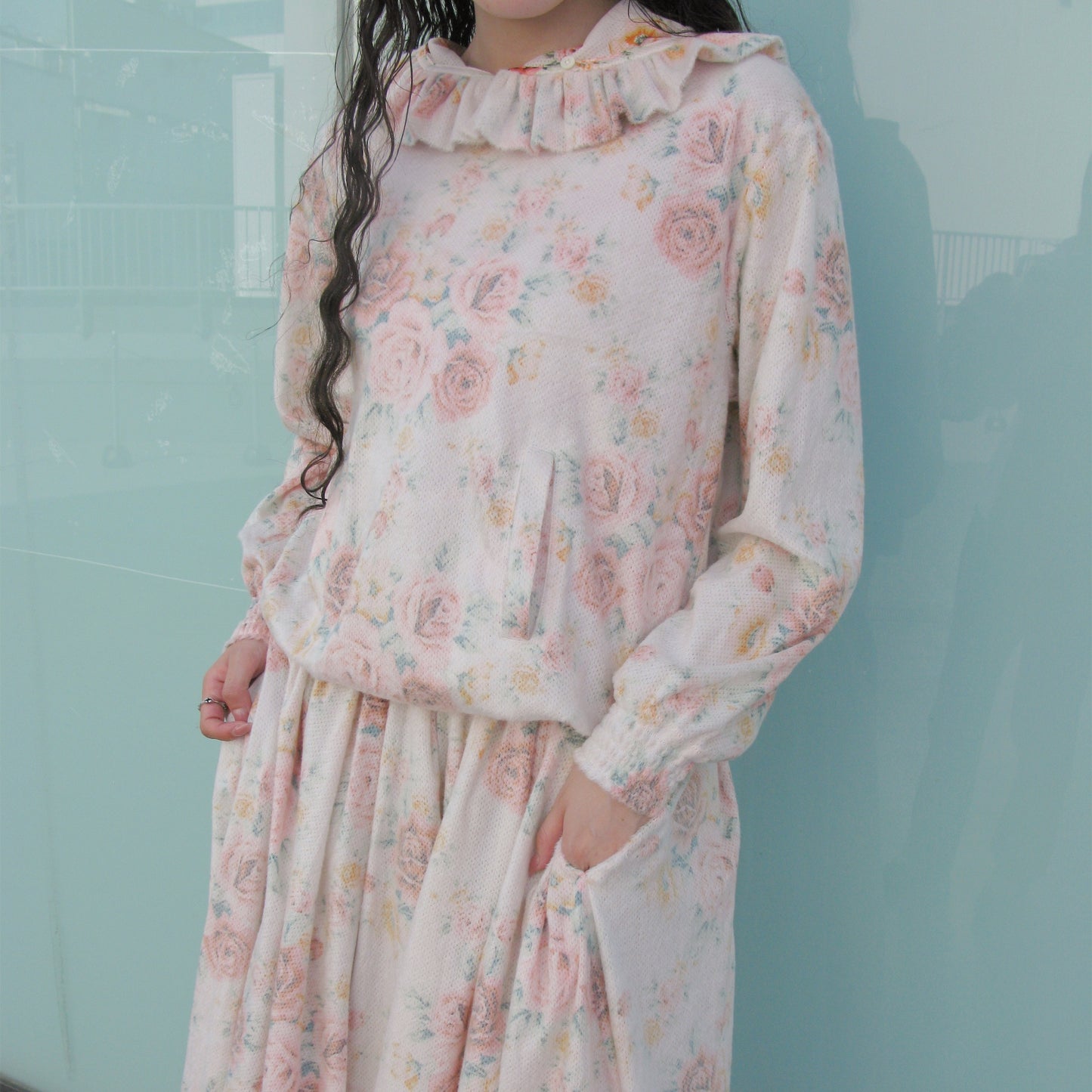 WORN FLORAL DRESS / WORN FLORAL / フラワーパターンドレス