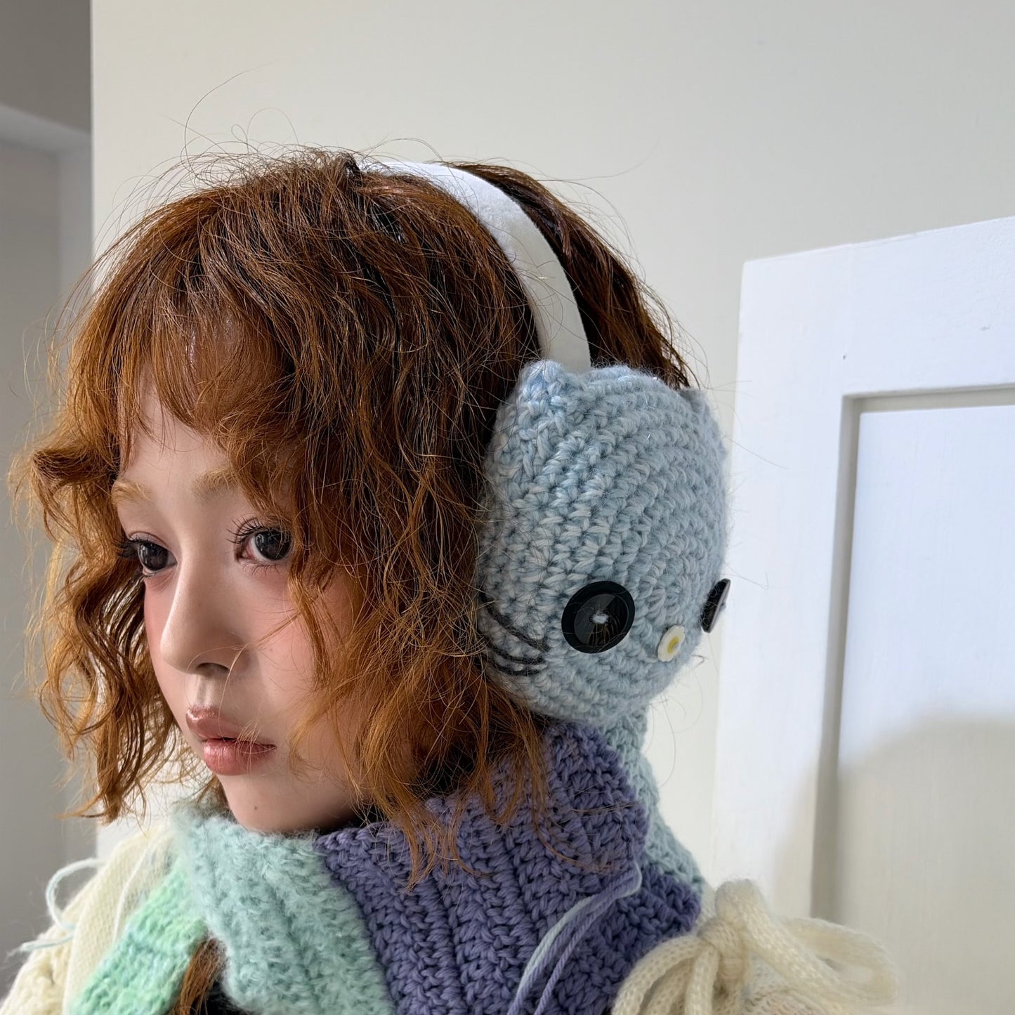 Cat earmuff / Blue / キャットイヤーマフラー