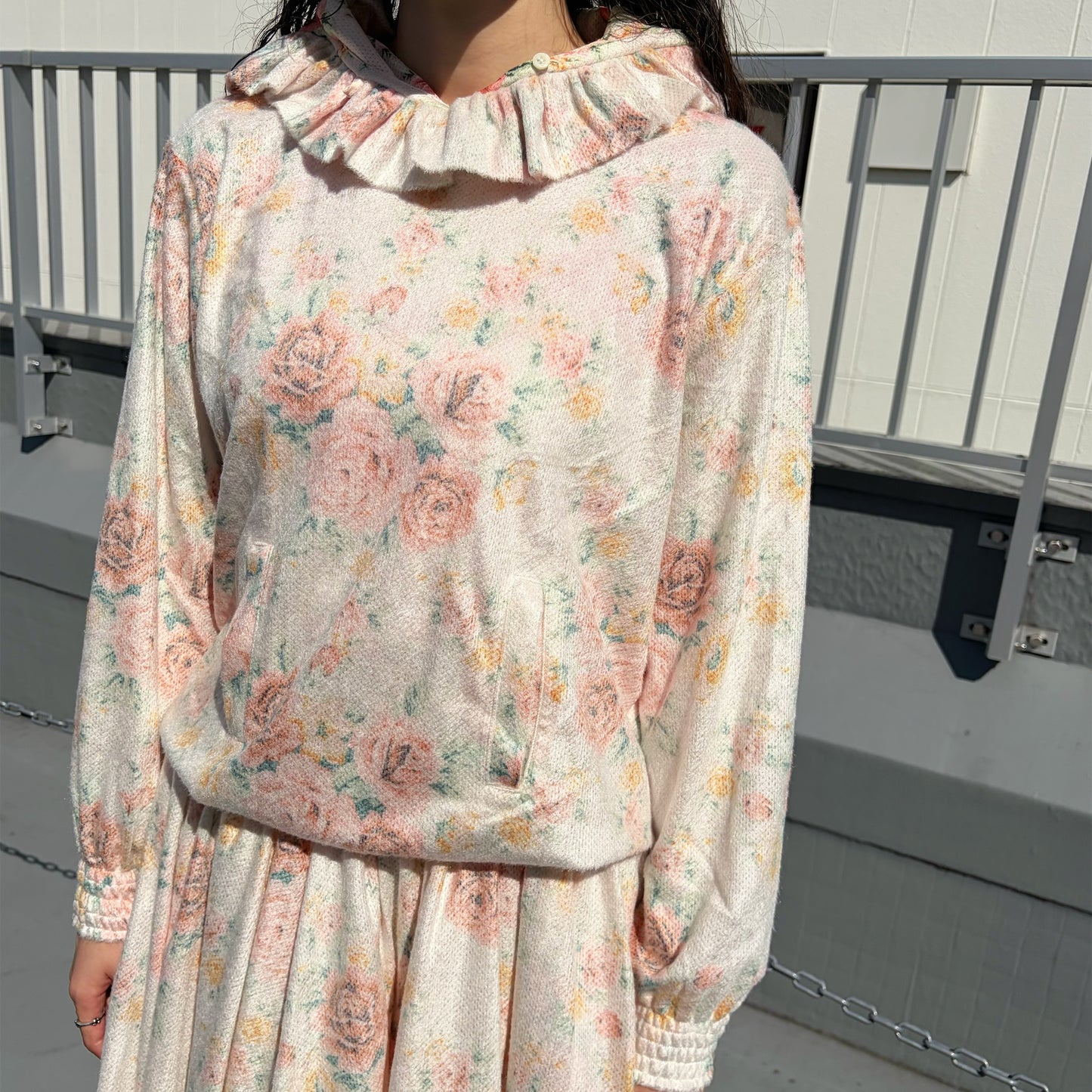 WORN FLORAL DRESS / WORN FLORAL / フラワーパターンドレス