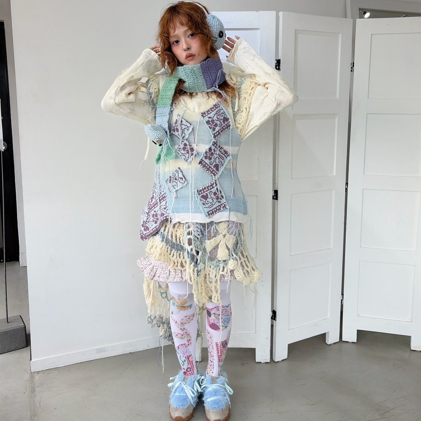 Cat earmuff / Blue / キャットイヤーマフラー