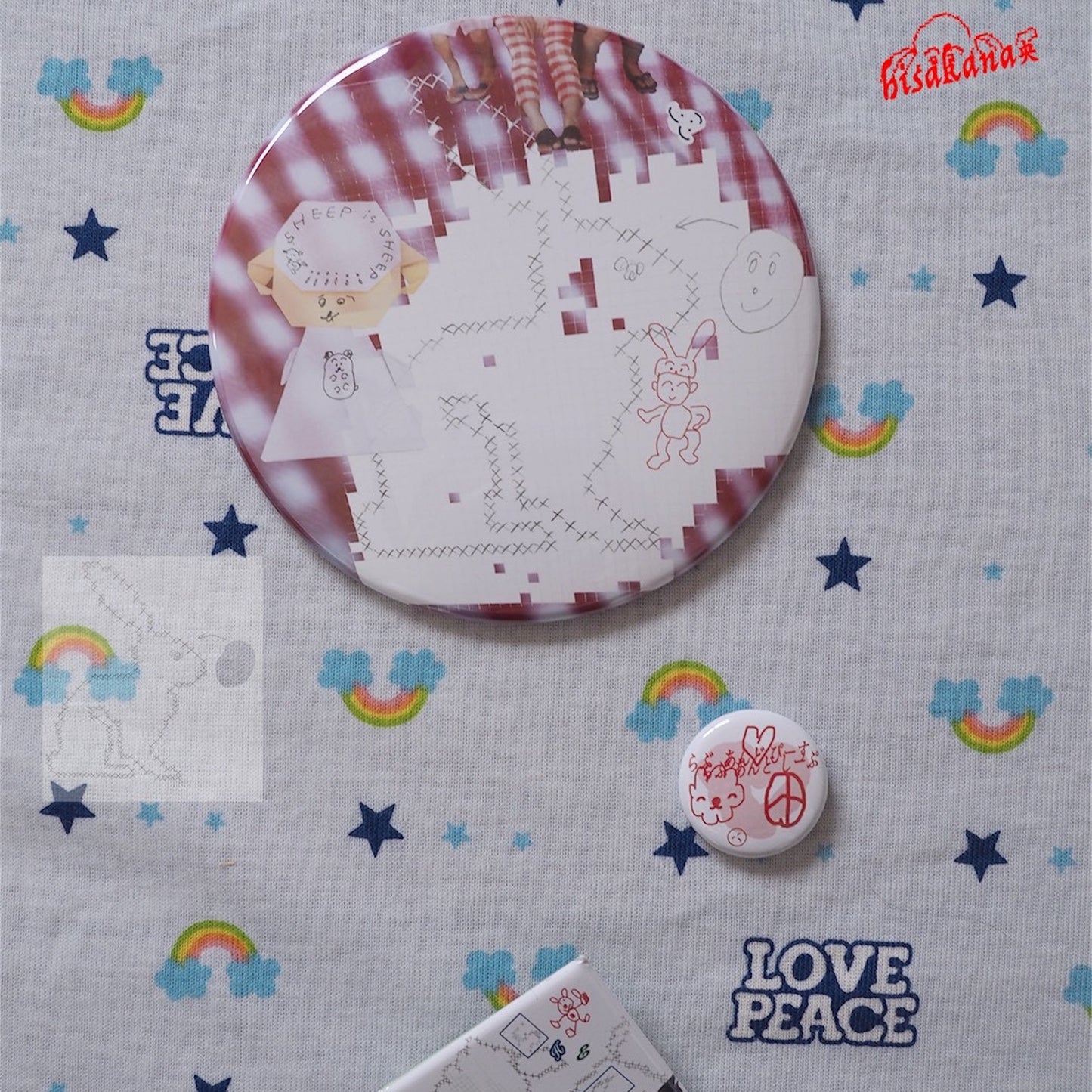 【SHEEP SOUVENIR】♡love & sheep✌︎ button badge set / 缶バッジセット