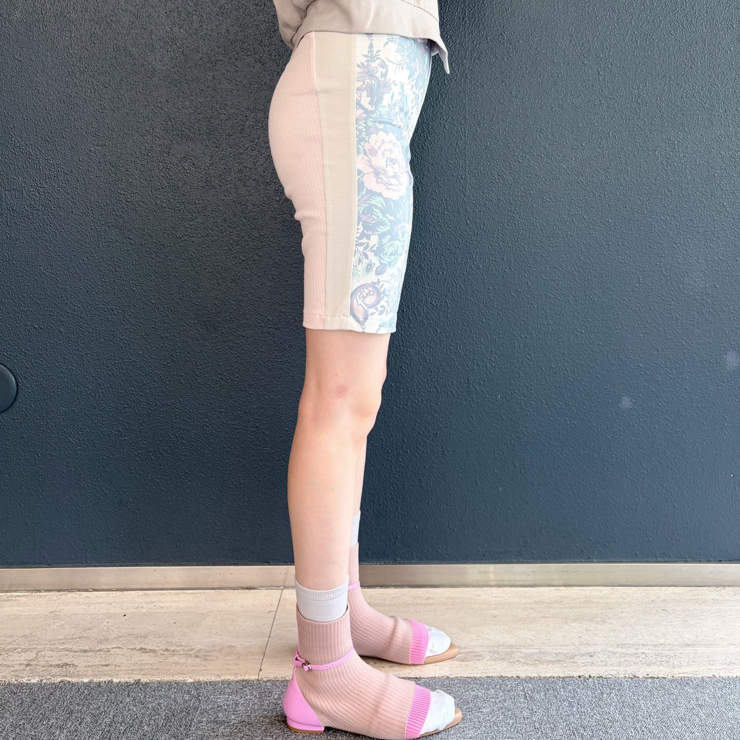 print medium shorts / flower / プリントミディアムショーツ
