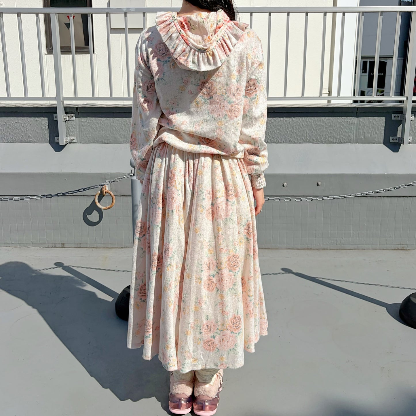 WORN FLORAL DRESS / WORN FLORAL / フラワーパターンドレス