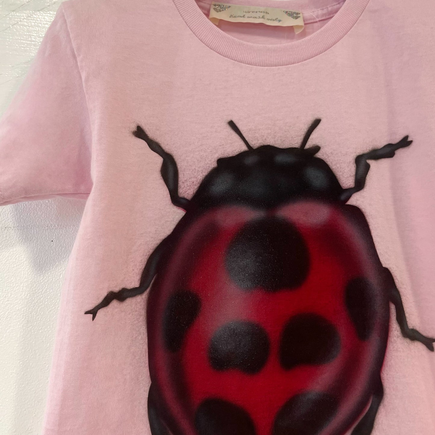 Pink Popeye tee XS / エアブラシTシャツ