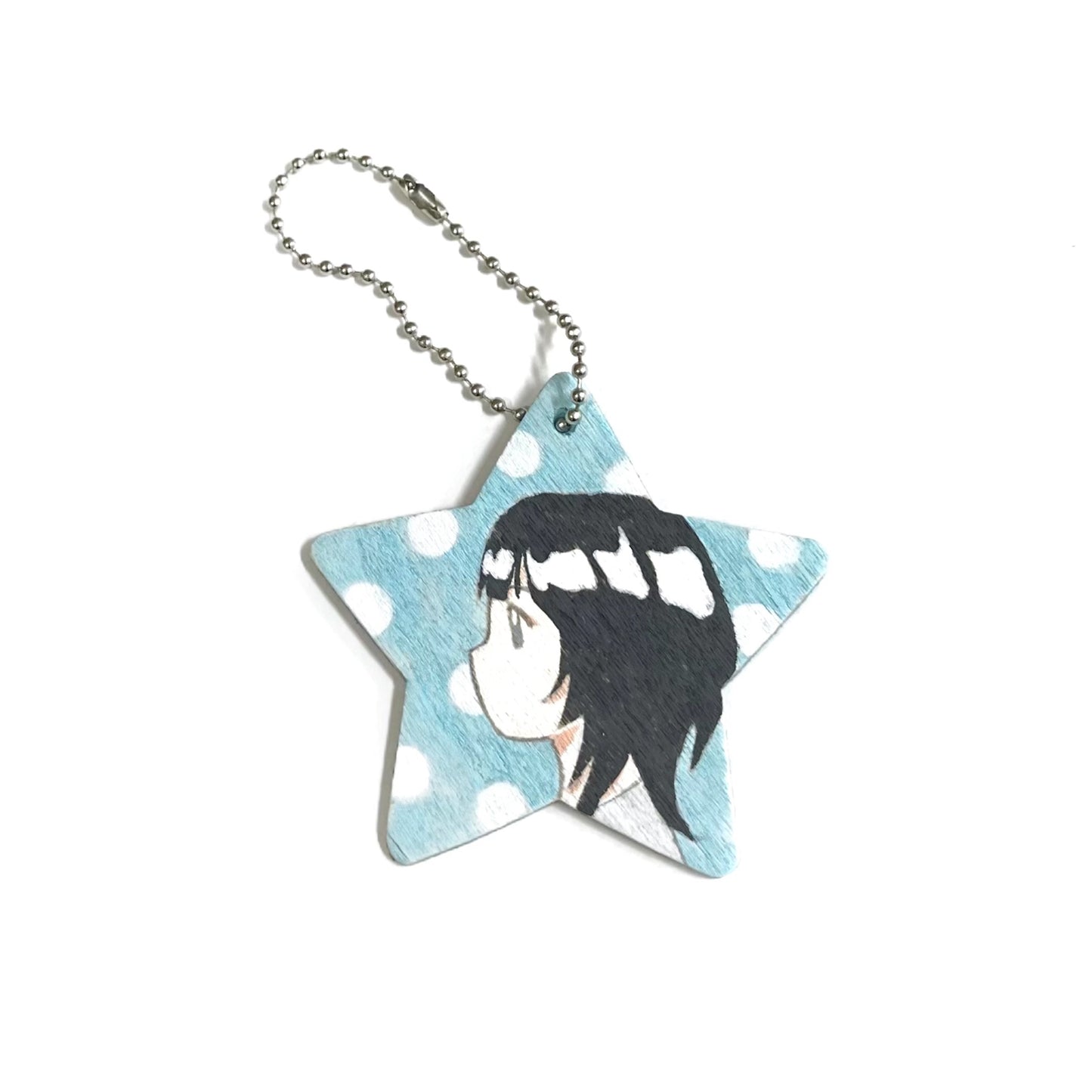 【JUBA】Dote Girl original art work wooden keychain / キーホルダー