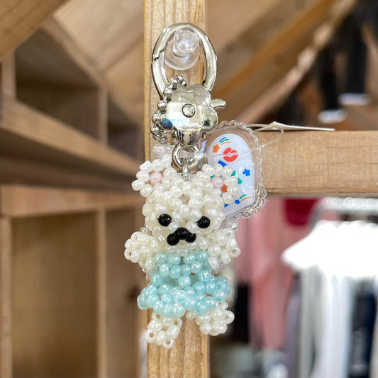 【YOUNGART】Fairy JINI Key Ring / Sky Blue / くまのビーズキーリング