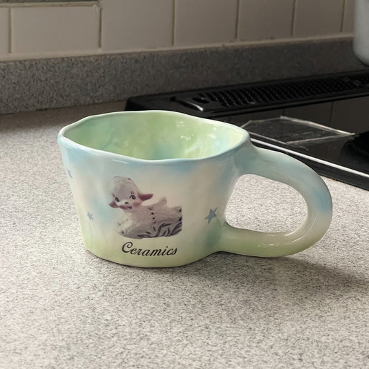 Vintage "Ceramic" sheep ugly mug / ヴィンテージシープマグカップ