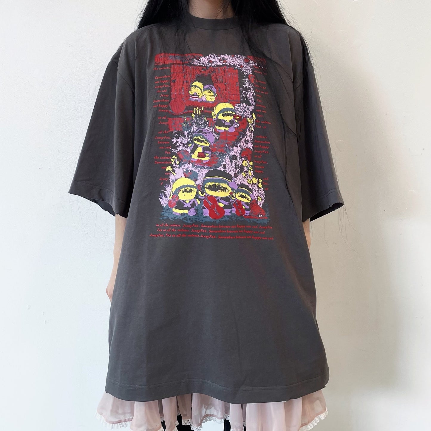 RETRO CARTOON BASIC / GRAY / グラフィックプリントTシャツ