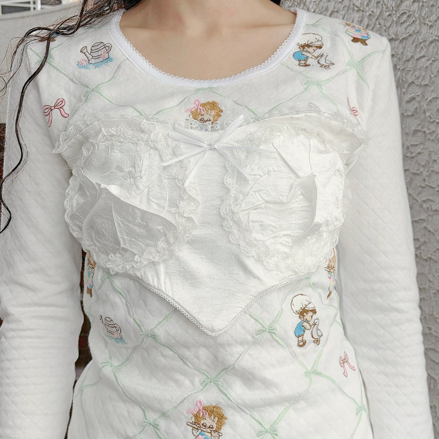 CORSET HEART / WHITE / コルセットトップ