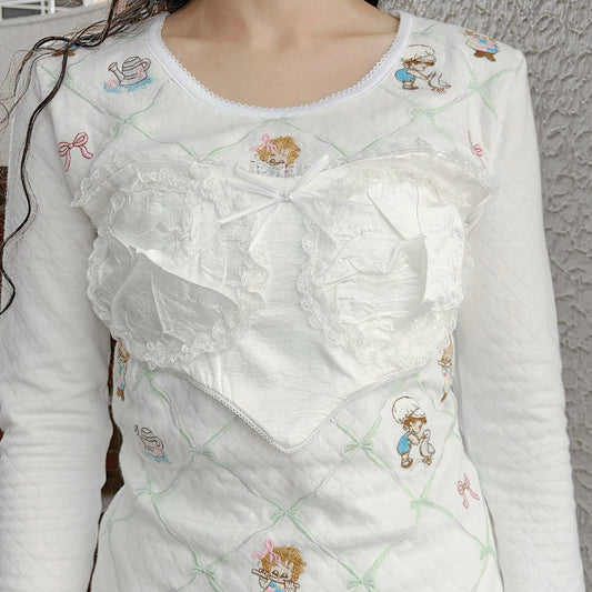 CORSET HEART / WHITE / コルセットトップ