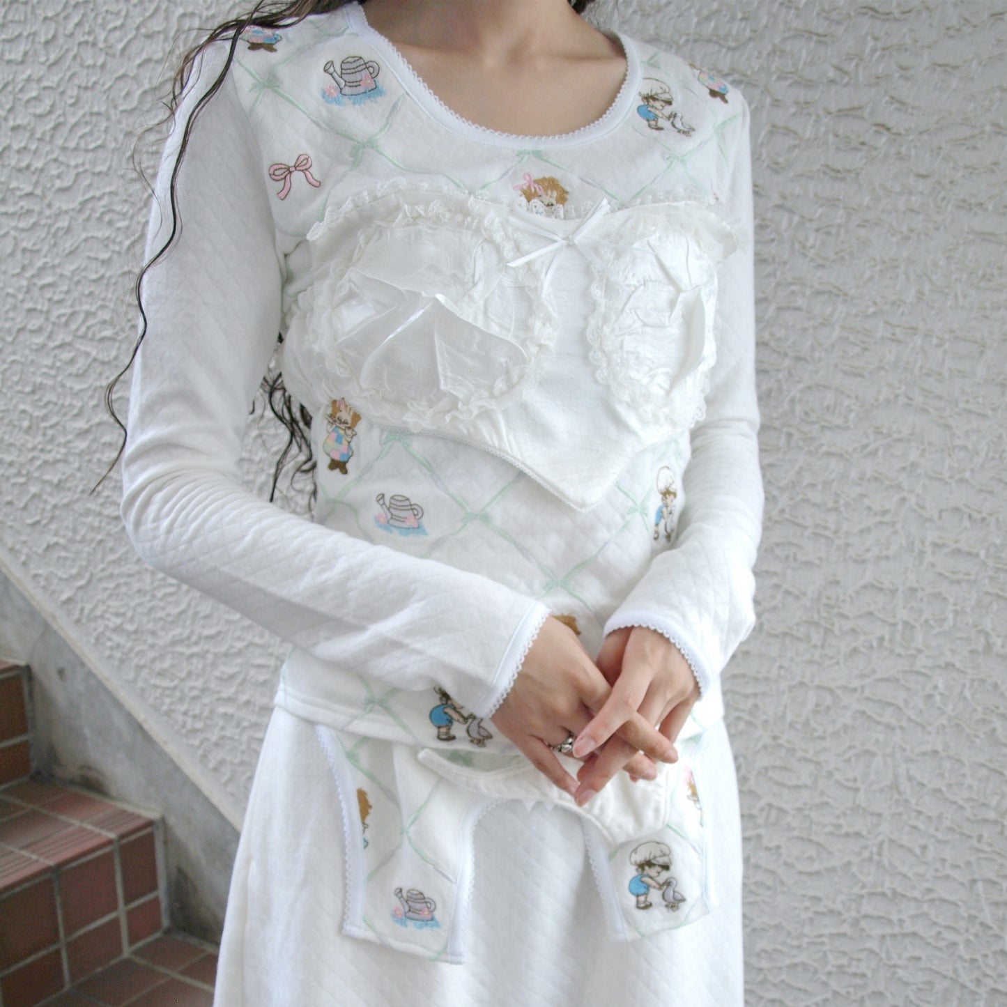 CORSET HEART / WHITE / コルセットトップ