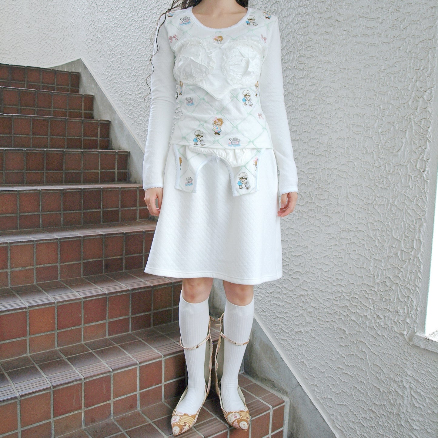 CORSET HEART / WHITE / コルセットトップ