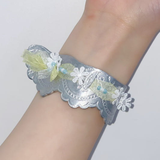 lace bangle / Flower yellow / レースバングル