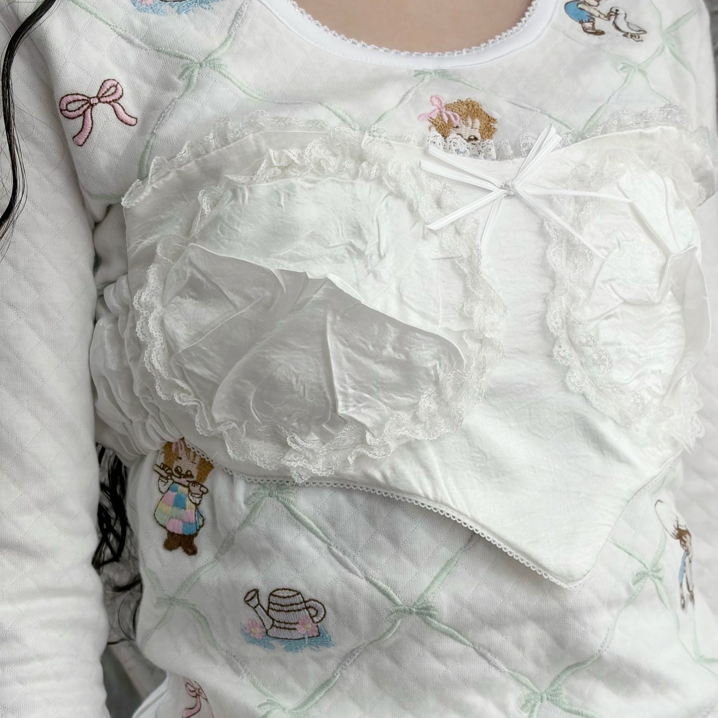 CORSET HEART / WHITE / コルセットトップ