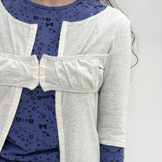 [fa.er.ie] bralette half cardigan / light grey / レイヤードカーディガン