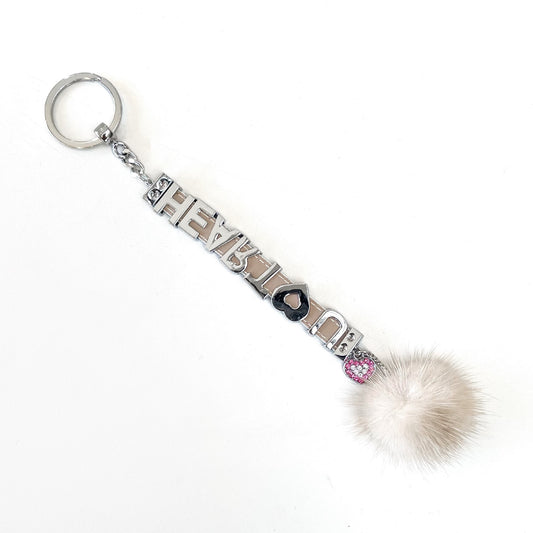 [F.E.E.S] cubic lettering keyring / HEART U / キュービックレタリングキーリング