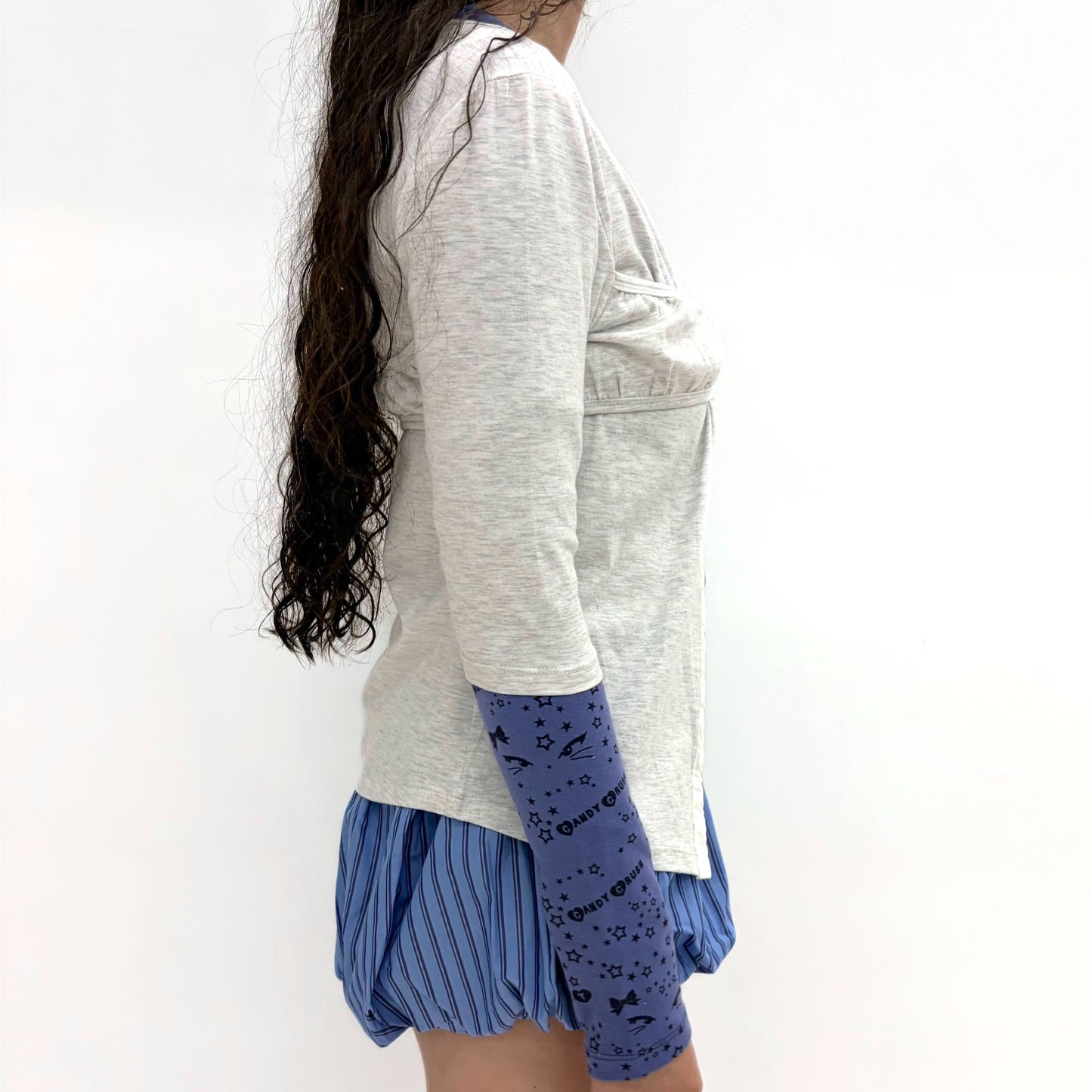 [fa.er.ie] bralette half cardigan / light grey / レイヤードカーディガン