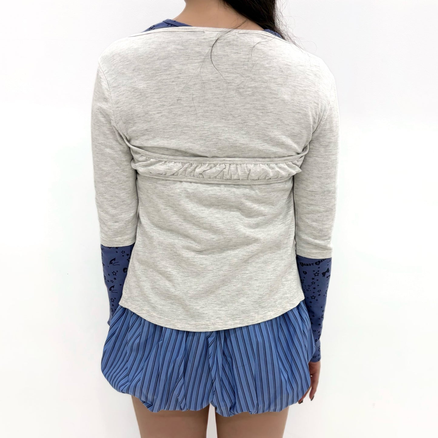 [fa.er.ie] bralette half cardigan / light grey / レイヤードカーディガン