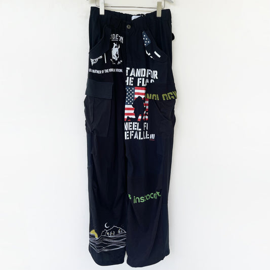 DE / RECONSTRUCTED VINTAGE T/CARGO / BLACK / リメイクカーゴパンツ