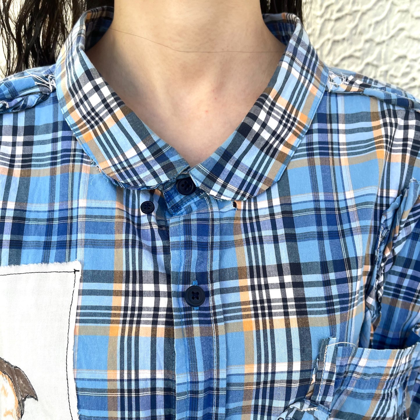 trust teji x TONII MONDO collabolation ★ Bond check shirts / Blue / ボンドチェックシャツ