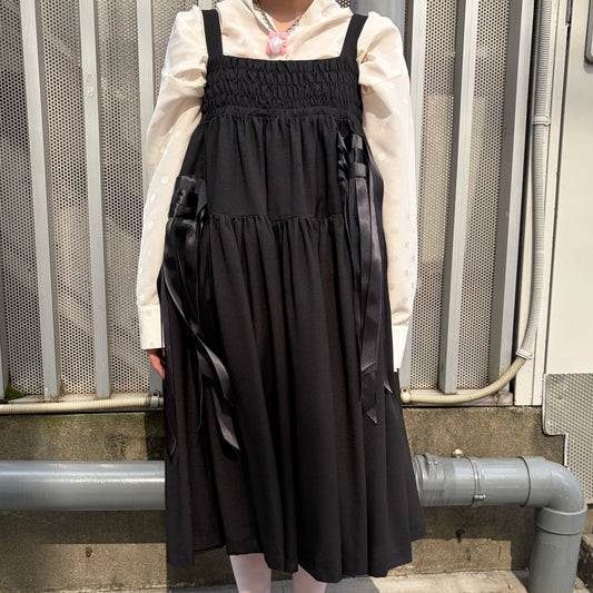 ribbon medley dress skirt / BLACK / リボンドレススカート